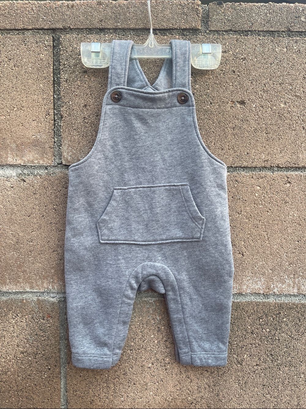 🌈 Old navy Baby Boy Girl Overalls Romper Tan Sz 0/3MPants